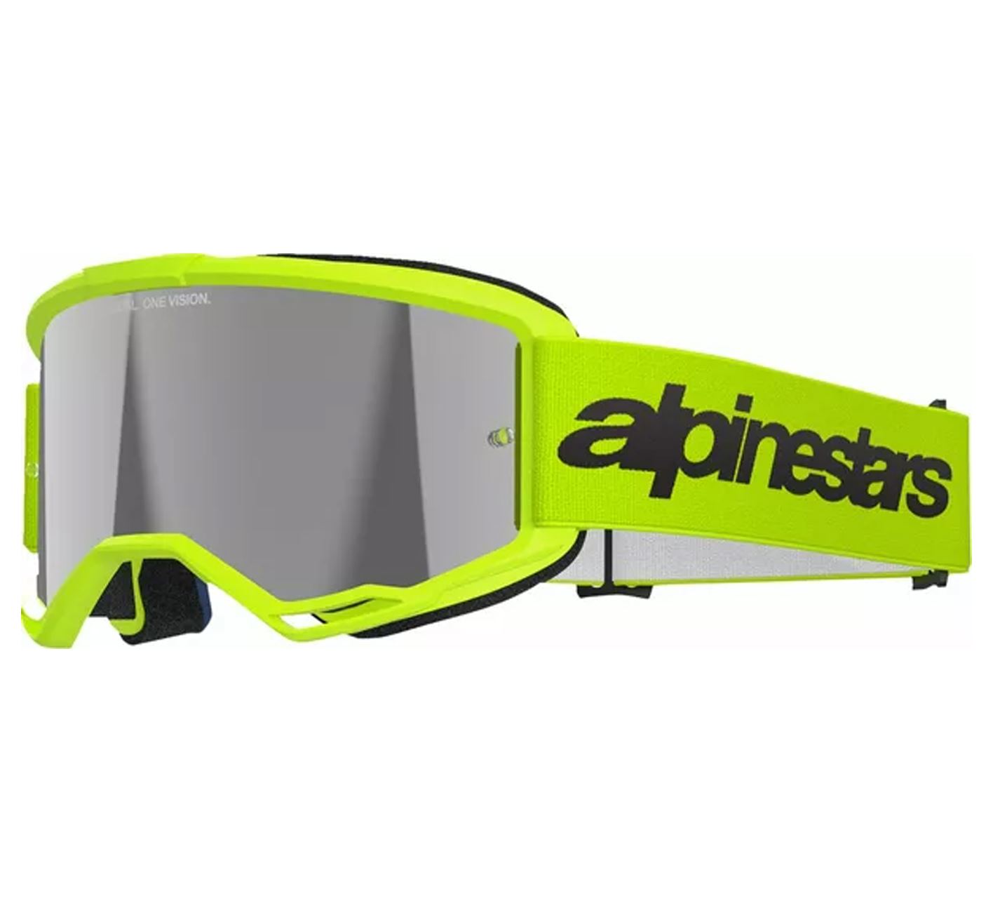 Alpinestars 2026 Goggles Vision 3 Wordmark Yellow Mirror Silver